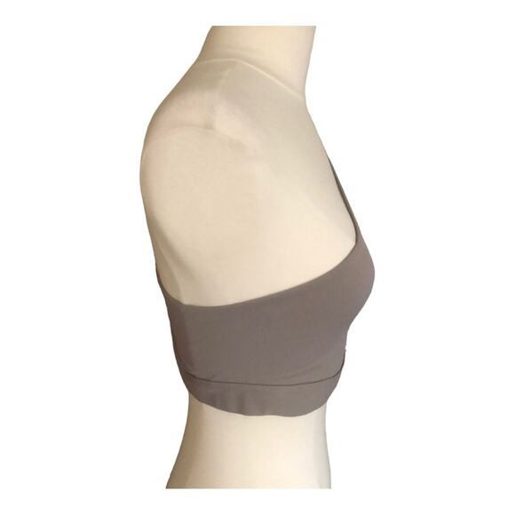 Set Active Effortlessly One Shoulder Sportbody Taupe Bra Top Small - Picture 2 of 6